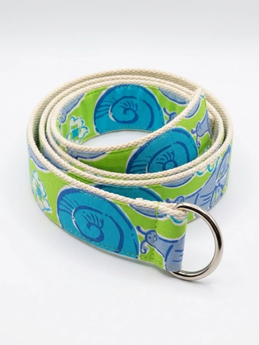 Lilly Pulitzer vintage white label D ring belt - size M